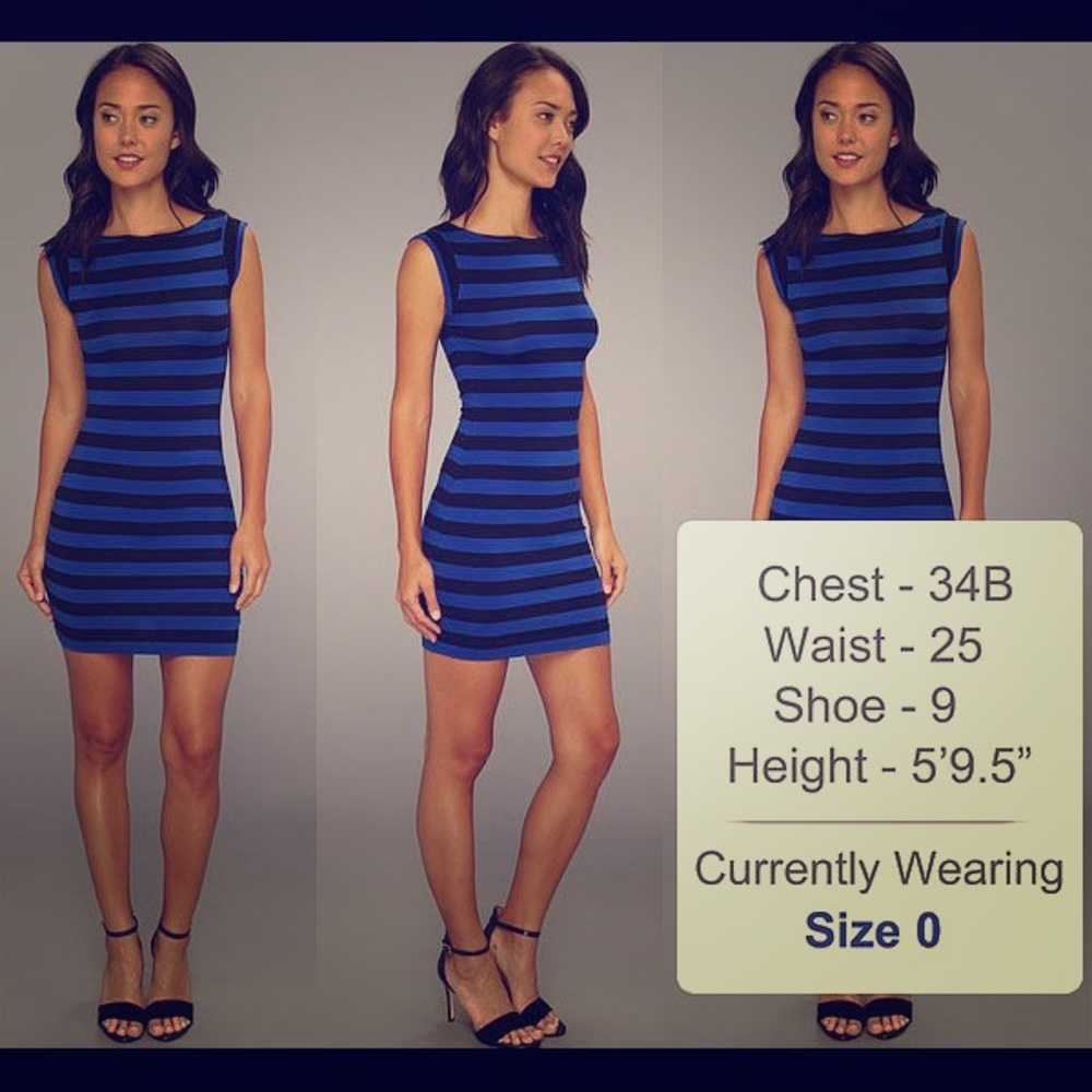 French Connection Jersey Striped Dress Sz. 6 - Picture 1 of 3